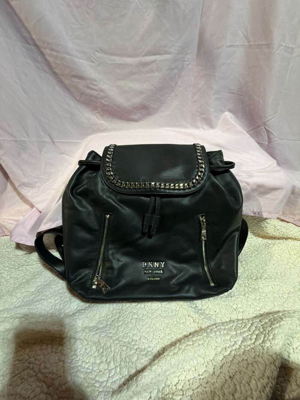 DKNY Alixis Backpack Black Leather